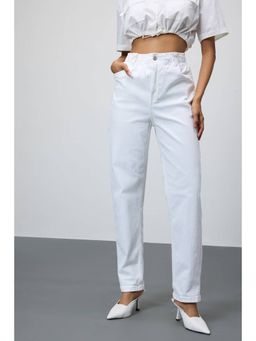 FREAKINS - Arctic Lily Elastic Waist Mom Fit Jeans