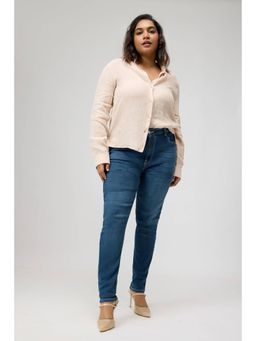 FREAKINS - Curve Twilight Blue Denim Skinny Jeans