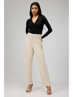 FREAKINS - Classic Off White Straight Leg Jeans