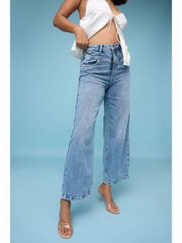 FREAKINS - Whiskered Light Straight Leg Jeans