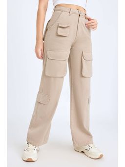 FREAKINS - Coral Brown Utility Cargo Jeans