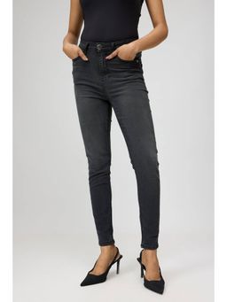 FREAKINS - Charcoal Black Hued Sleek Skinny Jeans