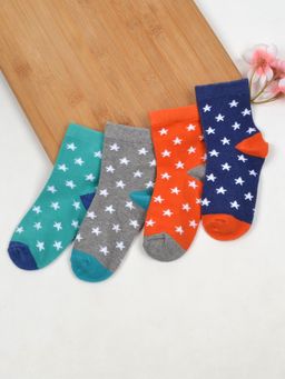 Footprints - Super Soft Organic Cotton Bamboo Unisex Kids Socks (Pack of 4) (3-4 Years)