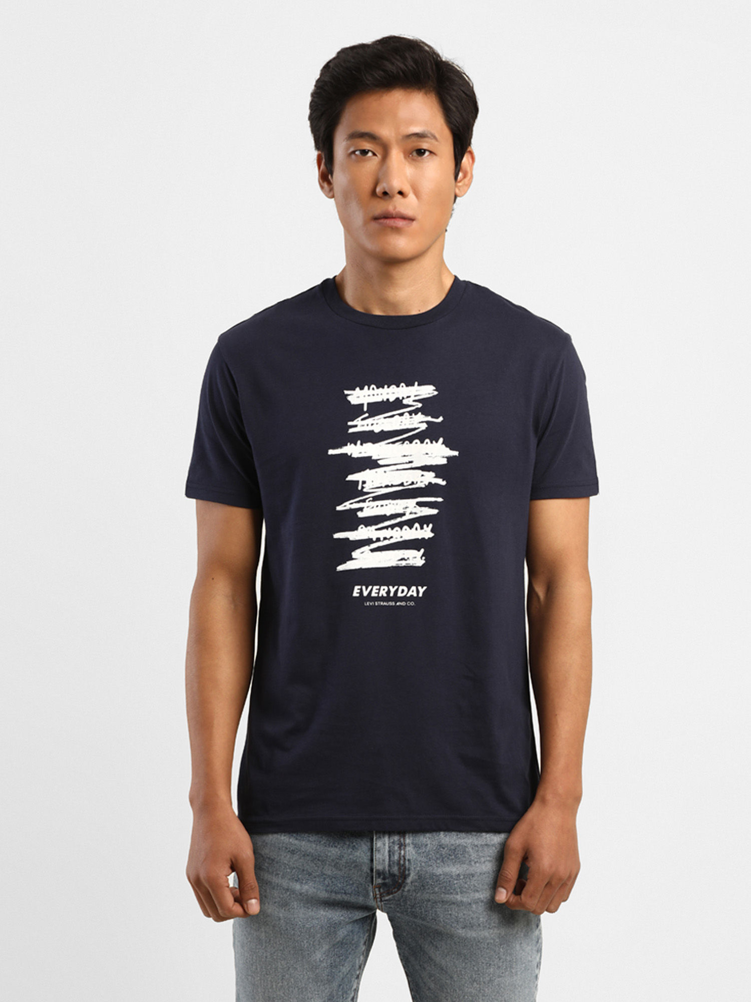 Blue Round Neck T-shirt Online 