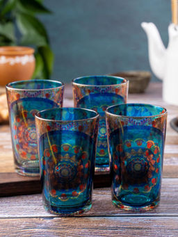 KOLOROBIA - Egyptian Tranquility Chai Glass Set of 4