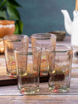 KOLOROBIA - An Elegant English Breakfast Chai Glass Set of 4