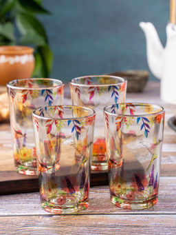 KOLOROBIA - Humming Bird Chai Glass Set of 4