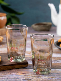 KOLOROBIA - An Elegant English Breakfast Chai Glass Set of 2