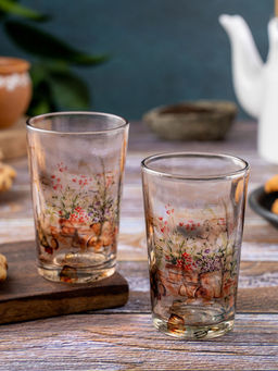 KOLOROBIA - English Garden Chai Glass Set of 2