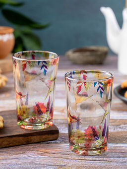 KOLOROBIA - Humming Bird Chai Glass Set of 2