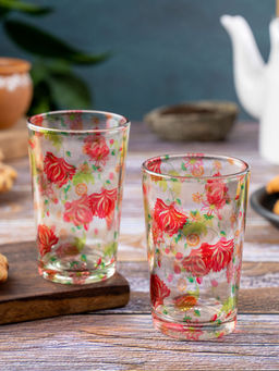 KOLOROBIA - Ornate Mughal Chai Glass Set of 2