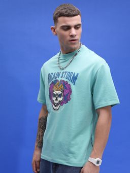 HIGHLANDER - Unisex Printed Drop-Shoulder T-Shirt-Green