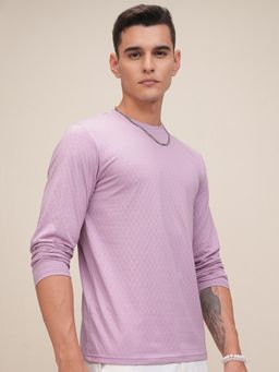 HIGHLANDER - Men Crew Neck Full Sleeve Regular Fit T-shirt-Purple