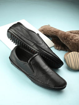 EGOSS - Men Luxe Premium Genuine Leather Loafers - Black