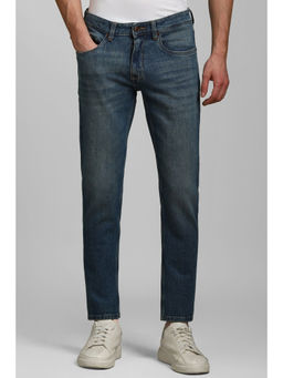 Louis Philippe - Men Navy Blue Mid Smart Fit Jeans