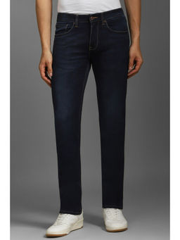 Louis Philippe - Men Navy Blue Dark Slim Fit Jeans