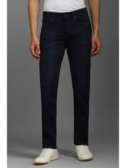 Louis Philippe - Men Navy Blue Dark Slim Fit Jeans