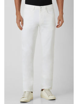 Van Heusen - Men White Dark Wash Slim Fit Jeans