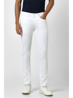 Van Heusen - Men White Dark Wash Skinny Fit Jeans