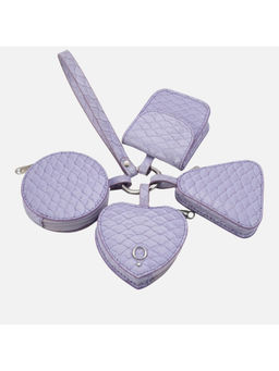 MONADAA - Womens Lavender Maxime Leather Pouches (Pack of 4)