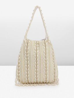 Fabbhue - Womens Off White Tote Bag