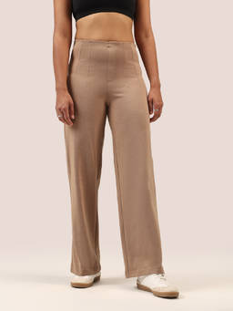 Blissclub - Work-To-Wine Twill Wide Darts Pant for Women-Regular