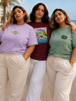 RIGO - Women Multi-Colour Cotton T-Shirts (Pack of 3)