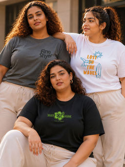 RIGO - Women Multi-Colour Cotton T-Shirts (Pack of 3)