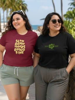 RIGO - Women Multi-Colour Cotton T-Shirts (Pack of 2)