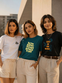 RIGO - Women Multi-Colour Cotton T-Shirts (Pack of 3)