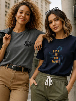 RIGO - Women Multi-Colour Cotton T-Shirts (Pack of 2)