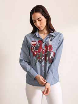 Kazo - Women Blue Chicago Shirt