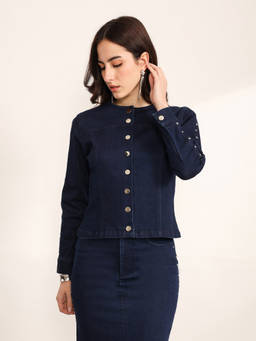 Kazo - Women Navy Blue Isabel Shirt