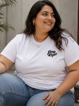 RIGO - Women White Cotton T-Shirt