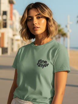 RIGO - Women Green Cotton T-Shirt