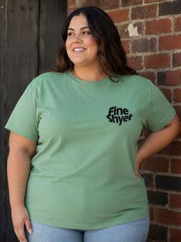 RIGO - Women Green Cotton T-Shirt