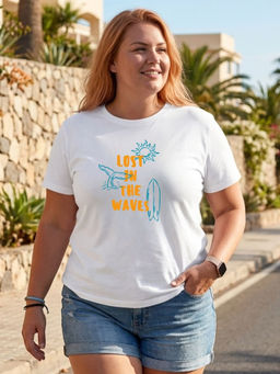 RIGO - Women White Cotton T-Shirt