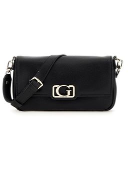 Guess - Black Textured Circe Flap Handbag
