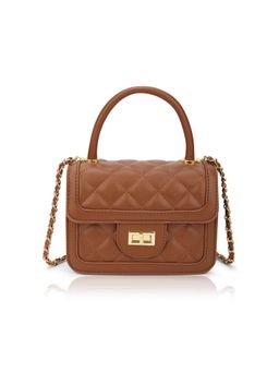 Lavie Luxe - Womens Briza Flap Satchel Bag - Tan (XS)