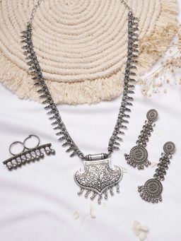 Teejh - by Joker and Witch Sasthi Silver Oxidised Jewelry Gift Set