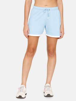 Zivame - Rosaline Straight Fit Easy Movement Shorts -Airy Blue