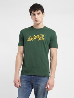 Levi's - Mens Brand Logo Crew Neck T-Shirt Green