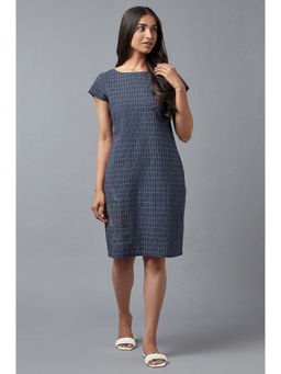 W - Blue Checks Dress