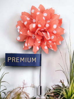 PELUCHE - Adorned with Spots Orange Brooch Lapel Pin For Men