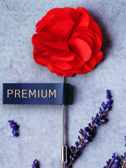 PELUCHE - Ornamental Treat Red Brooch Lapel Pin For Men