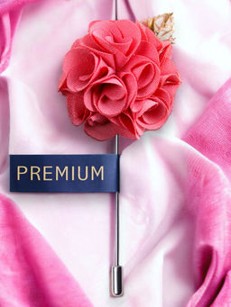 PELUCHE - A Sombre Retreat Pink Brooch Lapel Pin For Men