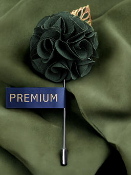 PELUCHE - A Sombre Retreat Green Brooch Lapel Pin For Men