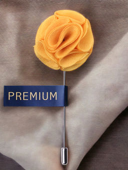 PELUCHE - Garnished with Love Yellow Brooch Lapel Pin For Men