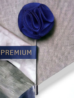 PELUCHE - Floral Elegance Blue Brooch Lapel Pin For Men