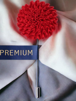 PELUCHE - Bold Beauty Red Brooch Lapel Pin For Men